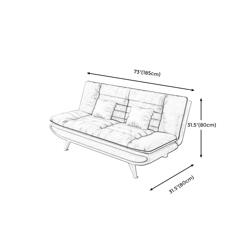 Contemporary Faux Leather and Velvet Reclining Convertible Settee Couch Clearhalo 'furn' 'furn_sofas' 'Furniture' 'Living Room Furniture' 'Sofa' 'sofas' 5327985