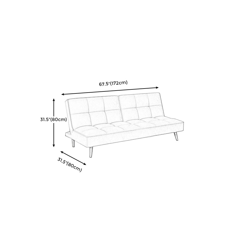 Contemporary Faux Leather and Velvet Reclining Convertible Settee Couch Clearhalo 'furn' 'furn_sofas' 'Furniture' 'Living Room Furniture' 'Sofa' 'sofas' 5327987