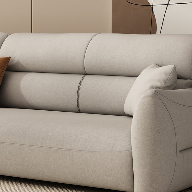 Stain Resistant Stationary Faux Leather Living Room Square Arm Sewn Pillow Back Sofa Clearhalo &#39;furn&#39; &#39;furn_sofas&#39; &#39;Furniture&#39; &#39;Living Room Furniture&#39; &#39;Sofa&#39; &#39;sofas&#39; 5328000