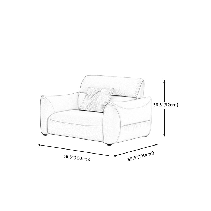 Stain Resistant Stationary Faux Leather Living Room Square Arm Sewn Pillow Back Sofa Clearhalo &#39;furn&#39; &#39;furn_sofas&#39; &#39;Furniture&#39; &#39;Living Room Furniture&#39; &#39;Sofa&#39; &#39;sofas&#39; 5328003