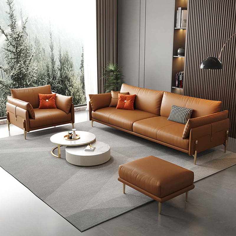 保管室のリビングルーム枕トップアーム茶色の座席付き