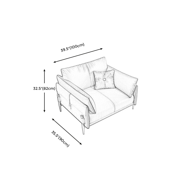 保管室のリビングルーム枕トップアーム茶色の座席付き