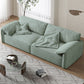 Stationary Living Room Pillow Top Arm Standard Cushions Green Sofa