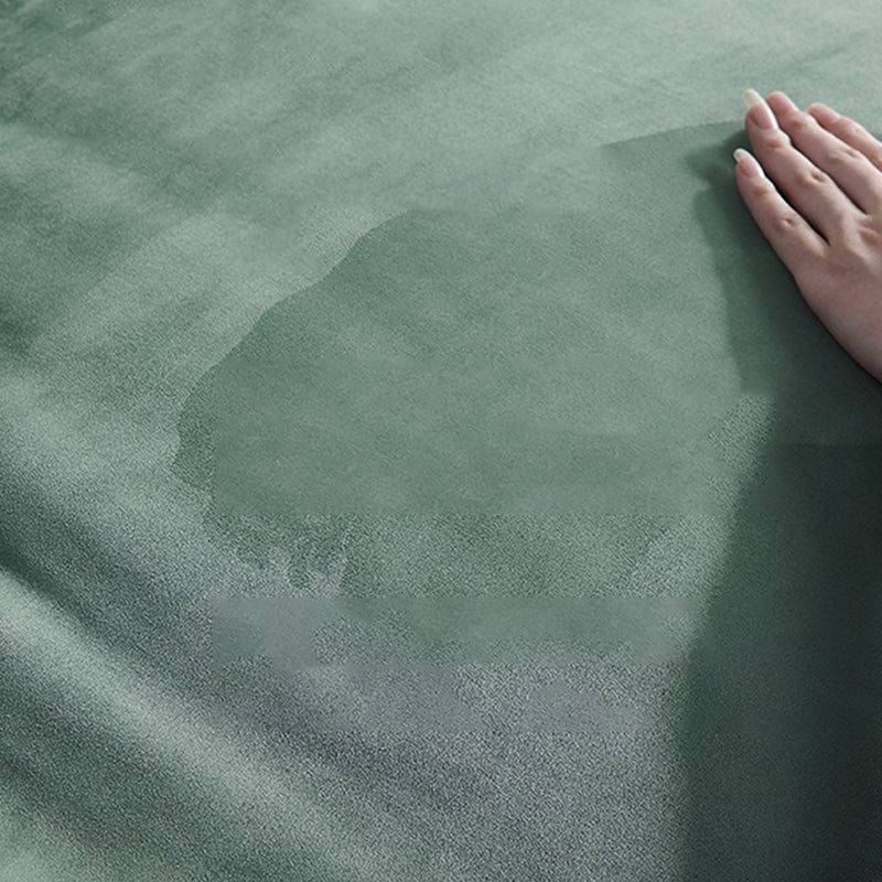 Stationary Living Room Pillow Top Arm Standard Cushions Green Sofa