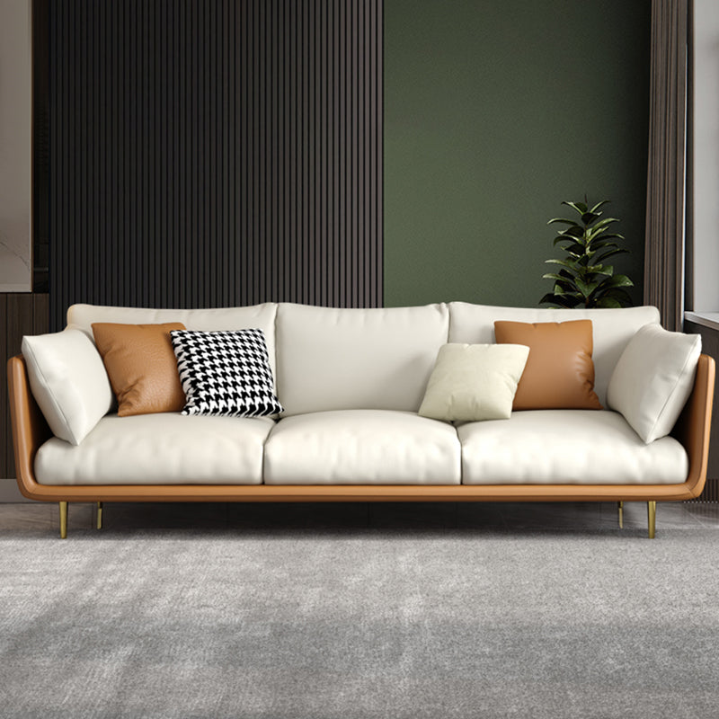 静止した染色抵抗性革張りのリビングルーム枕トップアーム席