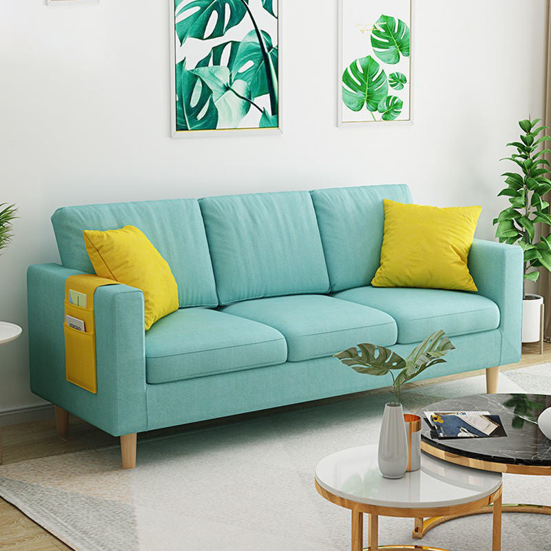 Sofá de almacenamiento contemporáneo con 3 almohadas para tres personas