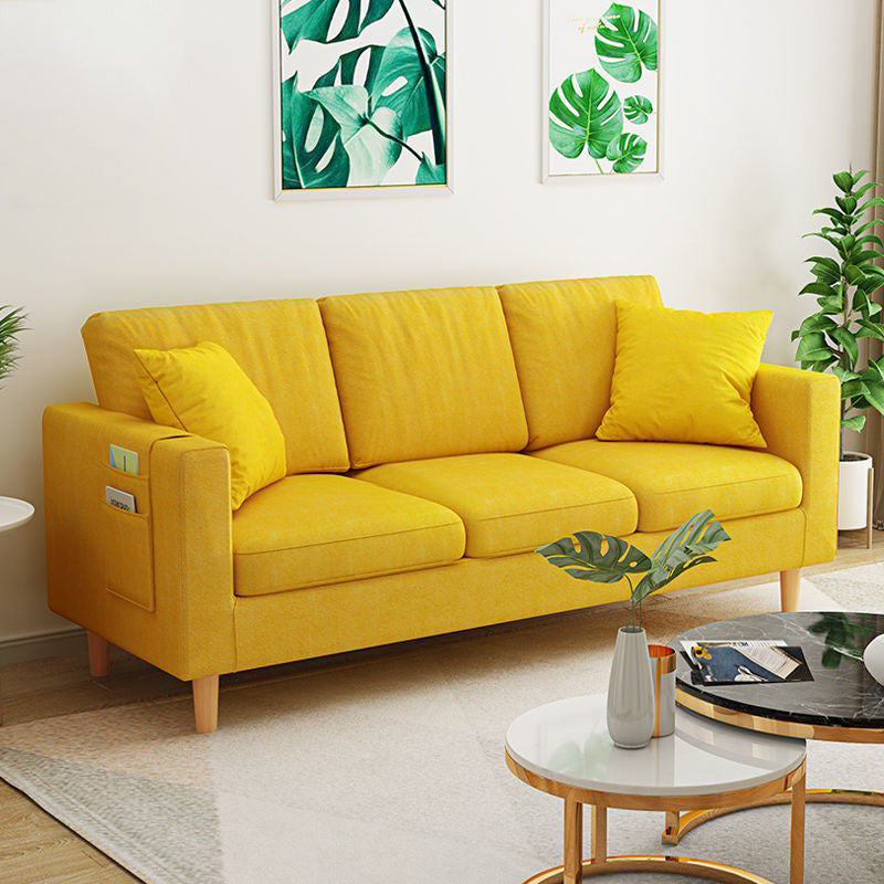 Sofá de almacenamiento contemporáneo con 3 almohadas para tres personas