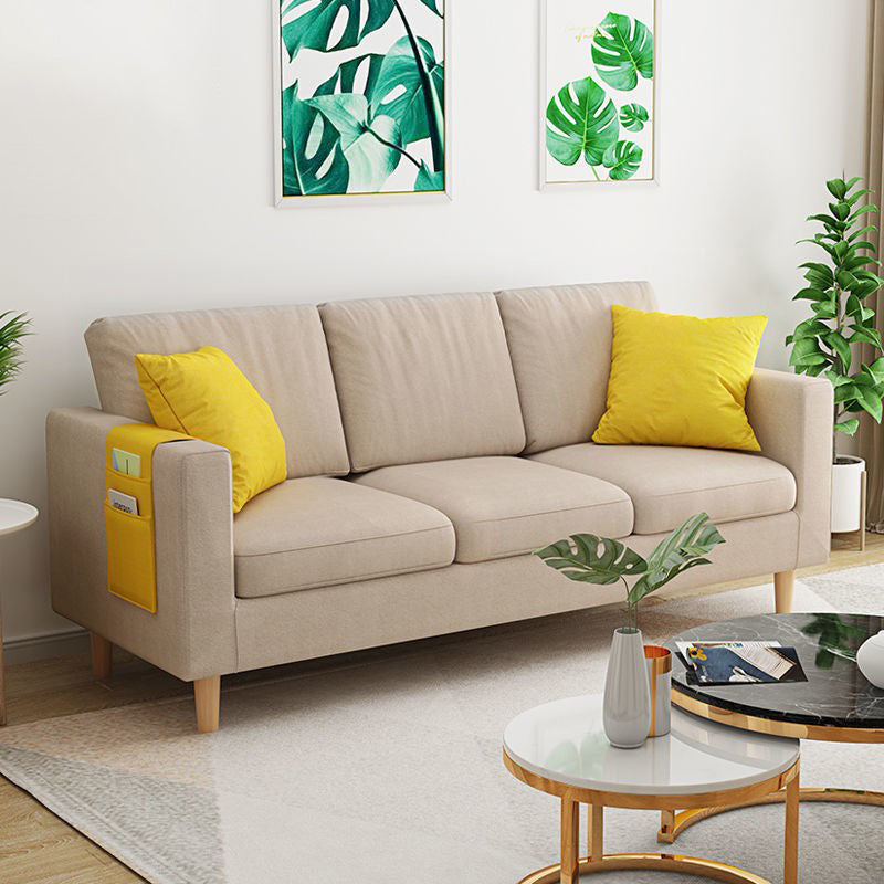 Sofá de almacenamiento contemporáneo con 3 almohadas para tres personas