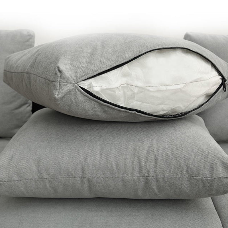 Sofá de almacenamiento contemporáneo con 3 almohadas para tres personas