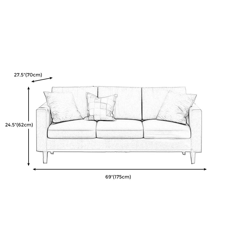 Sofá de almacenamiento contemporáneo con 3 almohadas para tres personas