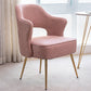 Arms Included Chair 24.4" L x 23.6" W x 30.7" H Chair for Living Room Faux Leather Pink Clearhalo 'Accent Chairs' 'accent_chairs' 'Chairs & Seating' 'furn' 'furn_accent_chairs' 'Furniture' 'Living Room Furniture' 5328262