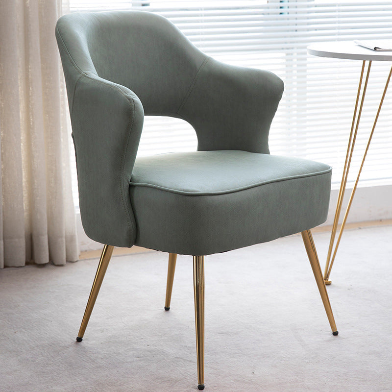 Arms Included Chair 24.4" L x 23.6" W x 30.7" H Chair for Living Room Faux Leather Green Clearhalo 'Accent Chairs' 'accent_chairs' 'Chairs & Seating' 'furn' 'furn_accent_chairs' 'Furniture' 'Living Room Furniture' 5328263