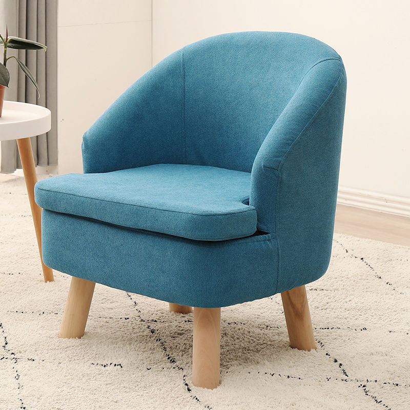 Fabric Chair 20.8" L x 21.2" W x 25.9" H Arms Included Chair for Living Room Blue Clearhalo 'Accent Chairs' 'accent_chairs' 'Chairs & Seating' 'furn' 'furn_accent_chairs' 'Furniture' 'Living Room Furniture' 5328311