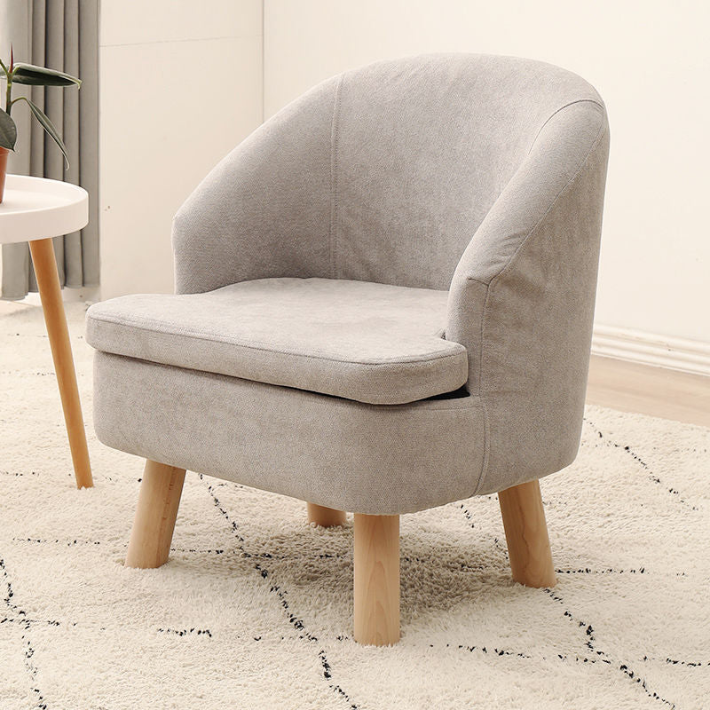 Fabric Chair 20.8" L x 21.2" W x 25.9" H Arms Included Chair for Living Room Gray Clearhalo 'Accent Chairs' 'accent_chairs' 'Chairs & Seating' 'furn' 'furn_accent_chairs' 'Furniture' 'Living Room Furniture' 5328315