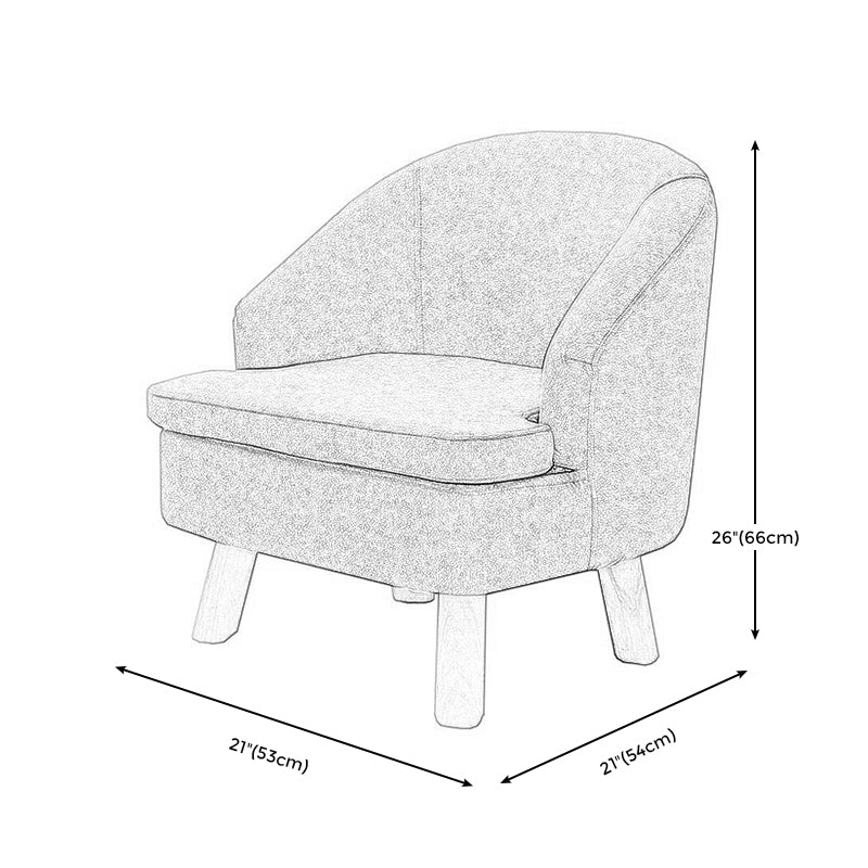 Fabric Chair 20.8" L x 21.2" W x 25.9" H Arms Included Chair for Living Room Clearhalo 'Accent Chairs' 'accent_chairs' 'Chairs & Seating' 'furn' 'furn_accent_chairs' 'Furniture' 'Living Room Furniture' 5328318