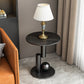 Style de style moderne Metal Top Slate Grey / Black Gold / White Round Table ronde
