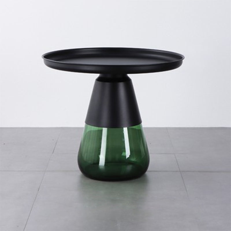 La base di vetro desktop in metallo moderno può essere immagazzinata tavola rotonda