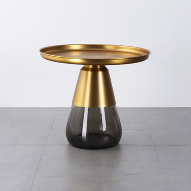 La base di vetro desktop in metallo moderno può essere immagazzinata tavola rotonda