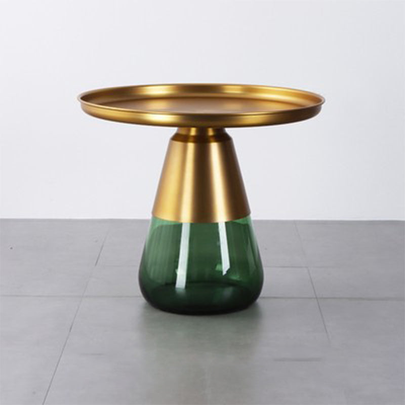 La base di vetro desktop in metallo moderno può essere immagazzinata tavola rotonda