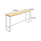 Rectangle Bar Dining Table Contemporary Bar Table with Trestle Base in White