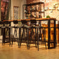 Solid Wood Top Bar Dining Table Industrial Bar Dining Table with Black Base Clearhalo 'Bar Furniture' 'Bar Tables' 'bar_tables' 'furn' 'furn_bar_tables' 'Furniture' 'Kitchen & Dining Furniture' 5331154