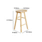 Zeitgenössischer Massivholz Barstool Coffee Shop Barhocker mit Pedal