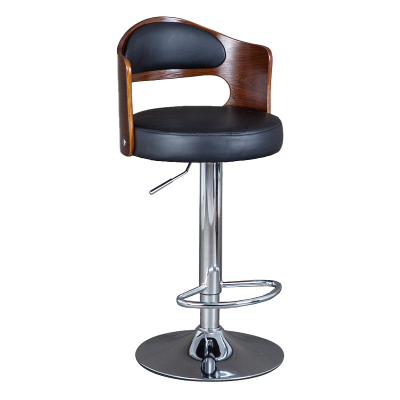 Rotating Barstool Nordic Style Steel Pedestal Bar Stool for Dining Room Clearhalo 'Bar Furniture' 'Bar Stools' 'bar_stools' 'furn' 'furn_bar_stools' 'Furniture' 'Kitchen & Dining Furniture' 5331283