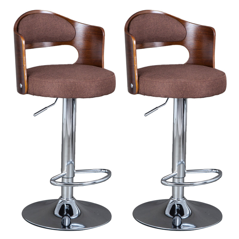 Rotating Barstool Nordic Style Steel Pedestal Bar Stool for Dining Room Coffee 2 Piece Set Clearhalo 'Bar Furniture' 'Bar Stools' 'bar_stools' 'furn' 'furn_bar_stools' 'Furniture' 'Kitchen & Dining Furniture' 5331291