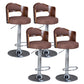 Rotating Barstool Nordic Style Steel Pedestal Bar Stool for Dining Room Coffee 4 Piece Set Clearhalo 'Bar Furniture' 'Bar Stools' 'bar_stools' 'furn' 'furn_bar_stools' 'Furniture' 'Kitchen & Dining Furniture' 5331293