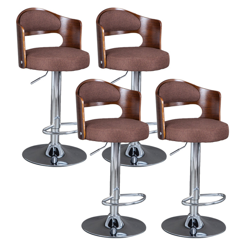 Rotating Barstool Nordic Style Steel Pedestal Bar Stool for Dining Room Coffee 4 Piece Set Clearhalo 'Bar Furniture' 'Bar Stools' 'bar_stools' 'furn' 'furn_bar_stools' 'Furniture' 'Kitchen & Dining Furniture' 5331293