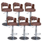 Rotating Barstool Nordic Style Steel Pedestal Bar Stool for Dining Room Coffee 6 Piece Set Clearhalo 'Bar Furniture' 'Bar Stools' 'bar_stools' 'furn' 'furn_bar_stools' 'Furniture' 'Kitchen & Dining Furniture' 5331294