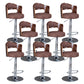 Rotating Barstool Nordic Style Steel Pedestal Bar Stool for Dining Room Coffee 8 Piece Set Clearhalo 'Bar Furniture' 'Bar Stools' 'bar_stools' 'furn' 'furn_bar_stools' 'Furniture' 'Kitchen & Dining Furniture' 5331296