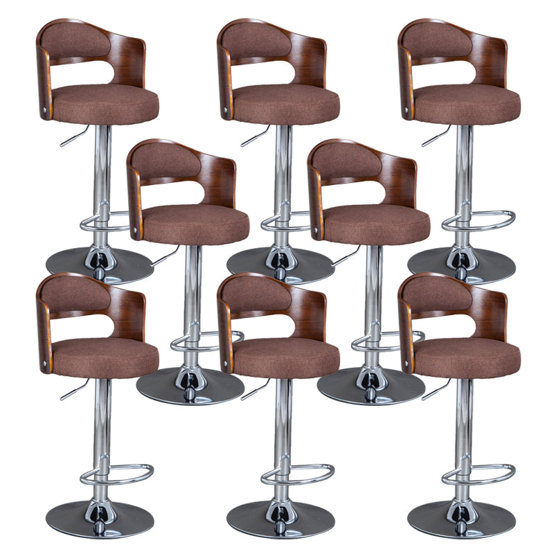 Rotating Barstool Nordic Style Steel Pedestal Bar Stool for Dining Room Coffee 8 Piece Set Clearhalo 'Bar Furniture' 'Bar Stools' 'bar_stools' 'furn' 'furn_bar_stools' 'Furniture' 'Kitchen & Dining Furniture' 5331296
