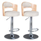 Rotating Barstool Nordic Style Steel Pedestal Bar Stool for Dining Room Khaki 2 Piece Set Clearhalo 'Bar Furniture' 'Bar Stools' 'bar_stools' 'furn' 'furn_bar_stools' 'Furniture' 'Kitchen & Dining Furniture' 5331305