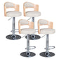 Rotating Barstool Nordic Style Steel Pedestal Bar Stool for Dining Room Khaki 4 Piece Set Clearhalo 'Bar Furniture' 'Bar Stools' 'bar_stools' 'furn' 'furn_bar_stools' 'Furniture' 'Kitchen & Dining Furniture' 5331306