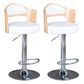 Rotating Barstool Nordic Style Steel Pedestal Bar Stool for Dining Room White 2 Piece Set Clearhalo 'Bar Furniture' 'Bar Stools' 'bar_stools' 'furn' 'furn_bar_stools' 'Furniture' 'Kitchen & Dining Furniture' 5331309