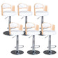 Rotating Barstool Nordic Style Steel Pedestal Bar Stool for Dining Room White 6 Piece Set Clearhalo 'Bar Furniture' 'Bar Stools' 'bar_stools' 'furn' 'furn_bar_stools' 'Furniture' 'Kitchen & Dining Furniture' 5331311