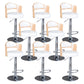 Rotating Barstool Nordic Style Steel Pedestal Bar Stool for Dining Room White 8 Piece Set Clearhalo 'Bar Furniture' 'Bar Stools' 'bar_stools' 'furn' 'furn_bar_stools' 'Furniture' 'Kitchen & Dining Furniture' 5331312