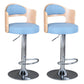 Rotating Barstool Nordic Style Steel Pedestal Bar Stool for Dining Room Blue 2 Piece Set Clearhalo 'Bar Furniture' 'Bar Stools' 'bar_stools' 'furn' 'furn_bar_stools' 'Furniture' 'Kitchen & Dining Furniture' 5331313