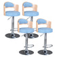 Rotating Barstool Nordic Style Steel Pedestal Bar Stool for Dining Room Blue 4 Piece Set Clearhalo 'Bar Furniture' 'Bar Stools' 'bar_stools' 'furn' 'furn_bar_stools' 'Furniture' 'Kitchen & Dining Furniture' 5331314