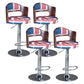 Rotating Barstool Nordic Style Steel Pedestal Bar Stool for Dining Room Red-Blue 4 Piece Set Clearhalo 'Bar Furniture' 'Bar Stools' 'bar_stools' 'furn' 'furn_bar_stools' 'Furniture' 'Kitchen & Dining Furniture' 5331318