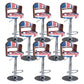 Rotating Barstool Nordic Style Steel Pedestal Bar Stool for Dining Room Red-Blue 8 Piece Set Clearhalo 'Bar Furniture' 'Bar Stools' 'bar_stools' 'furn' 'furn_bar_stools' 'Furniture' 'Kitchen & Dining Furniture' 5331320