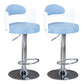 Rotating Barstool Nordic Style Steel Pedestal Bar Stool for Dining Room Light Blue 2 Piece Set Clearhalo 'Bar Furniture' 'Bar Stools' 'bar_stools' 'furn' 'furn_bar_stools' 'Furniture' 'Kitchen & Dining Furniture' 5331321