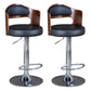 Rotating Barstool Nordic Style Steel Pedestal Bar Stool for Dining Room Black 2 Piece Set Clearhalo 'Bar Furniture' 'Bar Stools' 'bar_stools' 'furn' 'furn_bar_stools' 'Furniture' 'Kitchen & Dining Furniture' 5331325