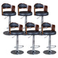 Rotating Barstool Nordic Style Steel Pedestal Bar Stool for Dining Room Black 6 Piece Set Clearhalo 'Bar Furniture' 'Bar Stools' 'bar_stools' 'furn' 'furn_bar_stools' 'Furniture' 'Kitchen & Dining Furniture' 5331327