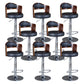 Rotating Barstool Nordic Style Steel Pedestal Bar Stool for Dining Room Black 8 Piece Set Clearhalo 'Bar Furniture' 'Bar Stools' 'bar_stools' 'furn' 'furn_bar_stools' 'Furniture' 'Kitchen & Dining Furniture' 5331328