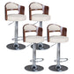 Rotating Barstool Nordic Style Steel Pedestal Bar Stool for Dining Room Off-White 4 Piece Set Clearhalo 'Bar Furniture' 'Bar Stools' 'bar_stools' 'furn' 'furn_bar_stools' 'Furniture' 'Kitchen & Dining Furniture' 5331330