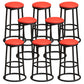 Circular Seat Barstool Industrial Style Bar Stool for Dining Room