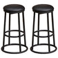 Circular Seat Barstool Industrial Style Bar Stool for Dining Room