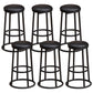 Circular Seat Barstool Industrial Style Bar Stool for Dining Room